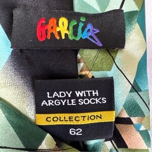 J. Garcia Men’s Classic Silk Tie – Lady With Argyle Socks Collection – 62